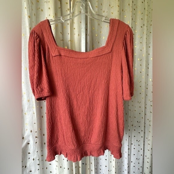 Anthropologie Dolan Vanessa Smocked Peasant Prairie Feminine Minimalist Top M - Picture 4 of 7
